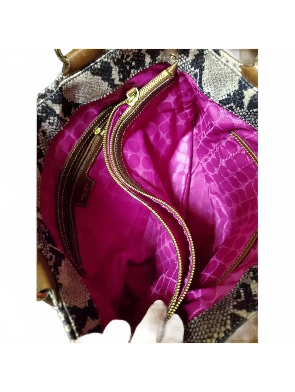 Kate Spade Shoulder/ Tote bag Python design hint of lavender
